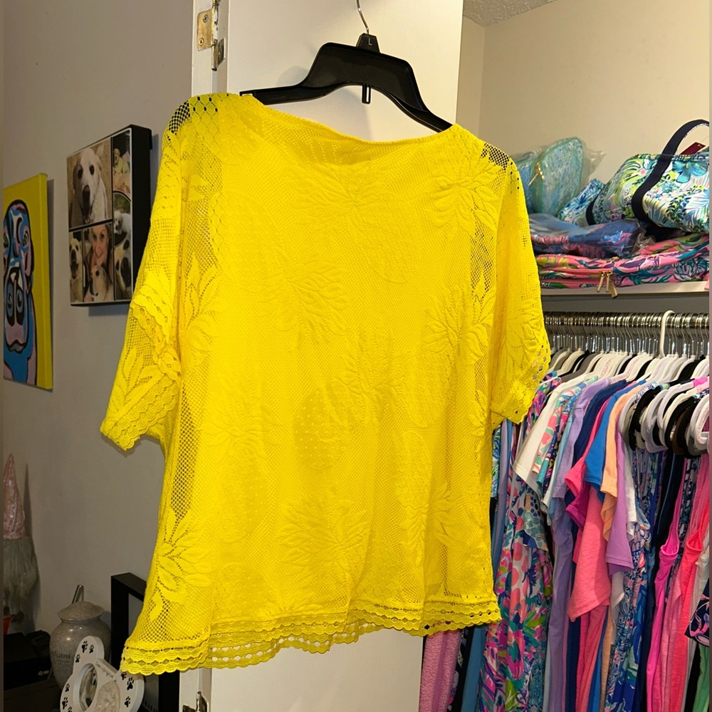 💛Ruby Rd. Lace Overlay Top💛 - Picture 3 of 10